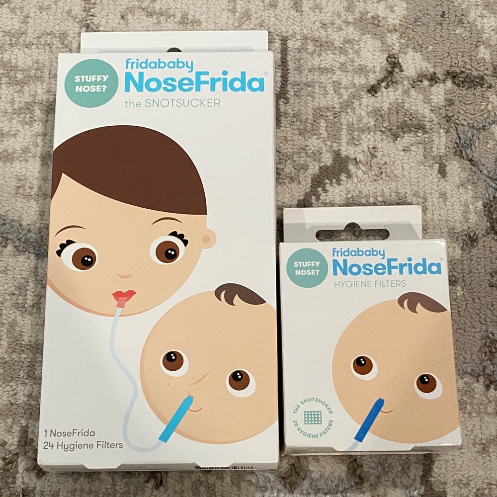 FridaBaby NoseFrida Snotsucker with Hygiene Filters - Brown and Blue